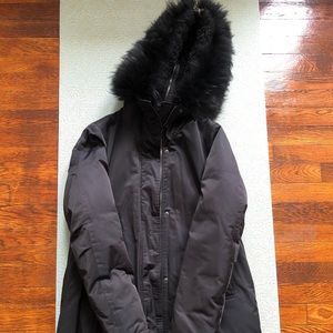 Theory black puffer coat